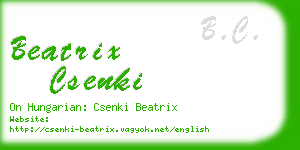beatrix csenki business card